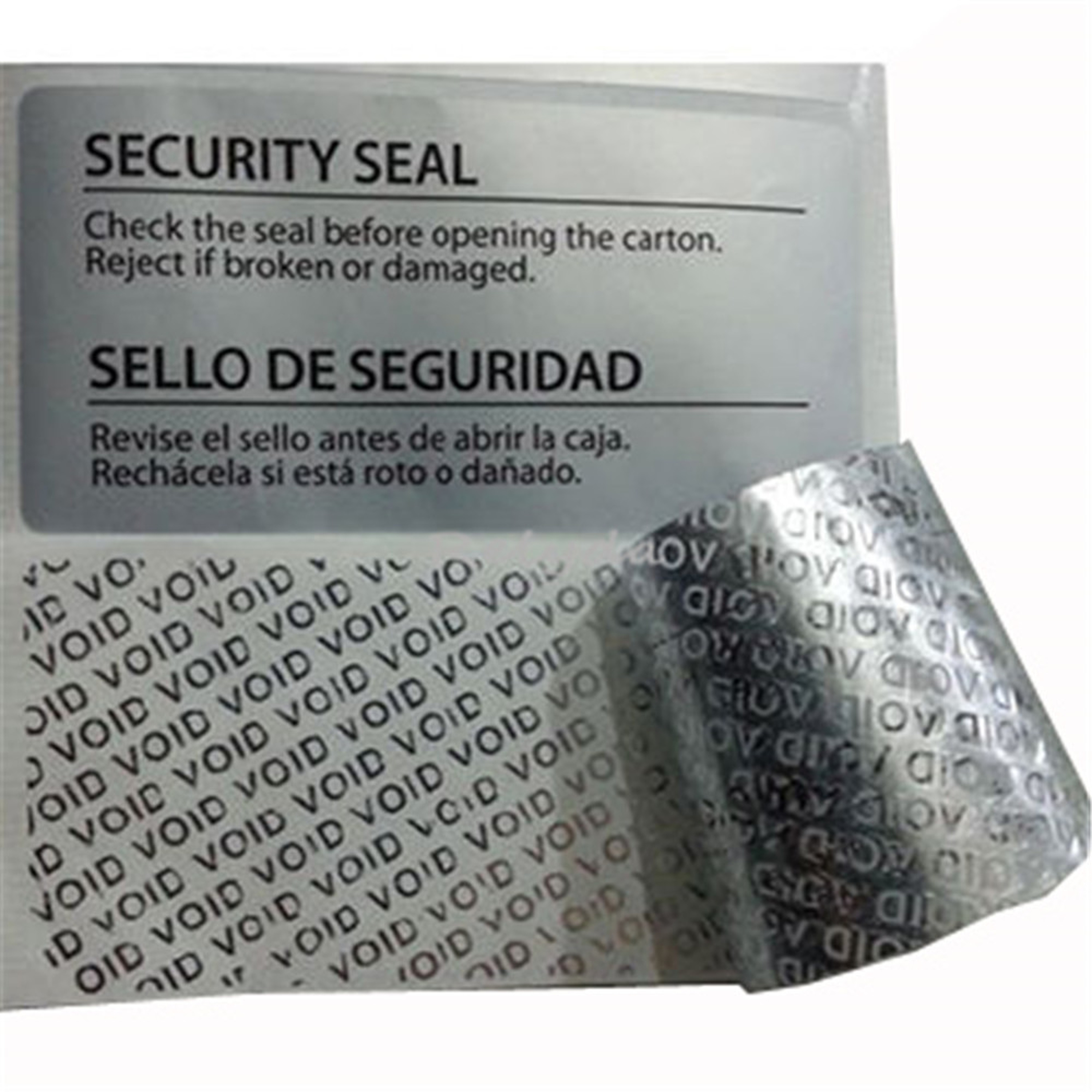 Security or Temper Evident labels