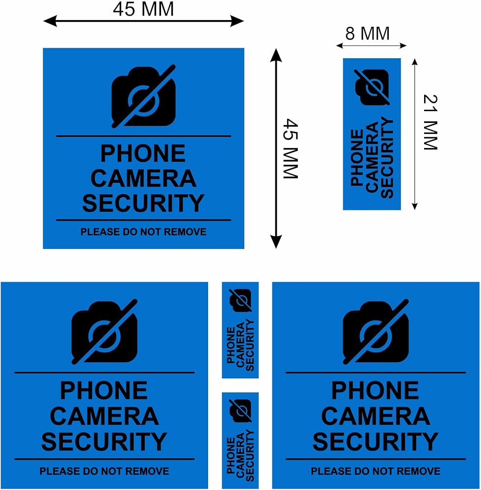 Blue Void Mobile Phone camera block sticker