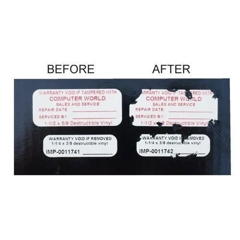 Ultra Destructive Vinyl or UDV labels