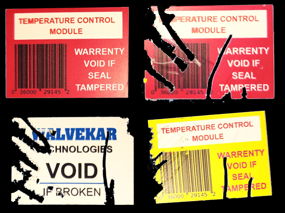 Ultra Destructive Vinyl or UDV labels